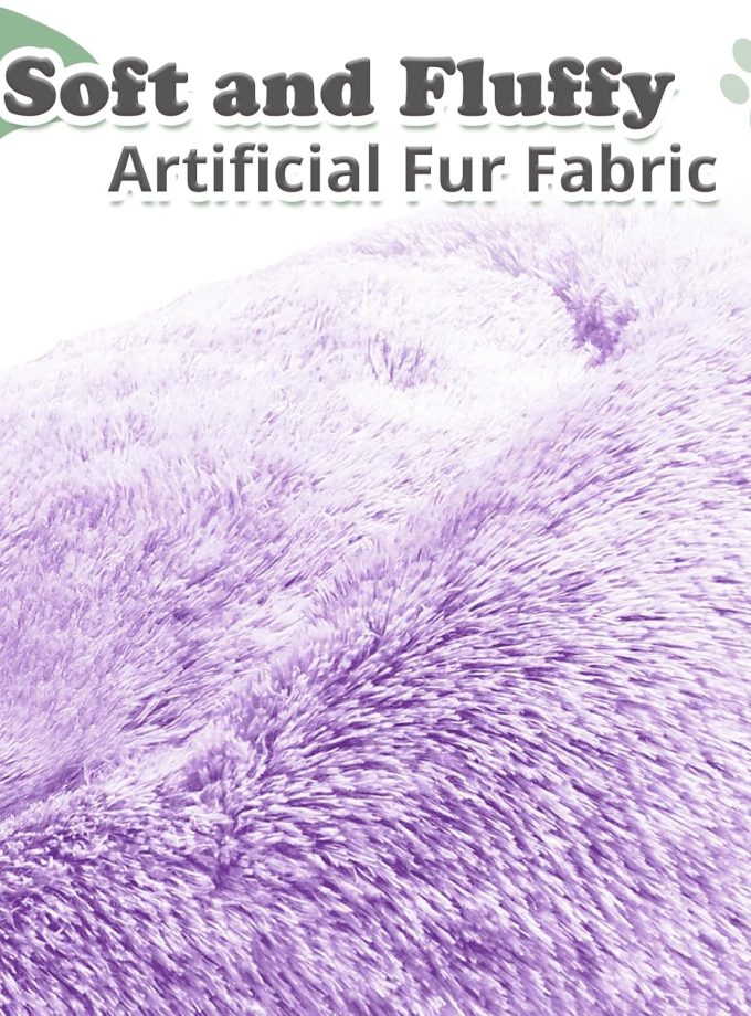 Dog & Cat Bed, Calming Anti-Anxiety Pet Bed for Small Dogs, Fluffy Donut Cushion for Small and Medium Pets (20")